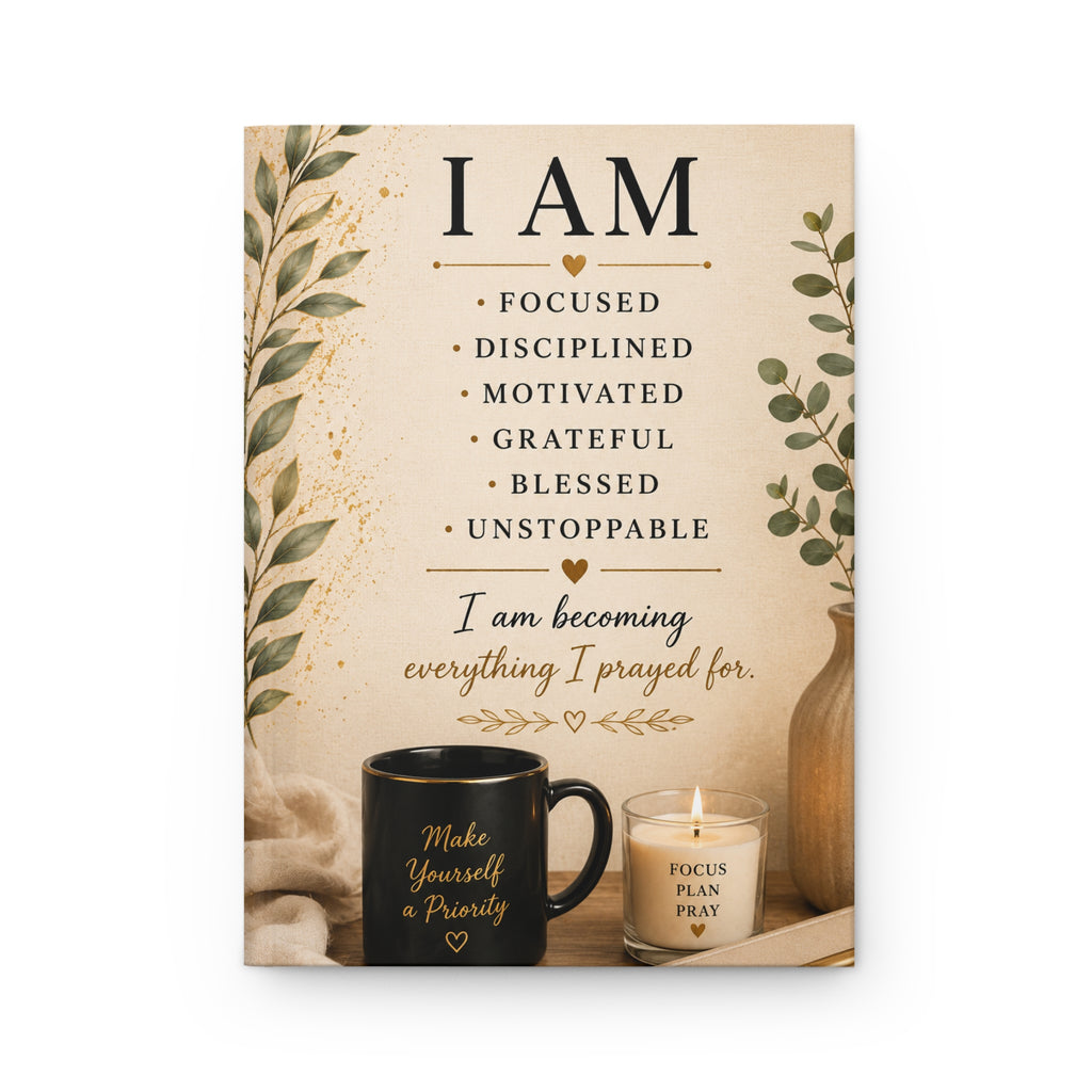 I Am Worthy Hardcover Journal — Inspirational Gratitude & Faith-Led Affirmation Notebook