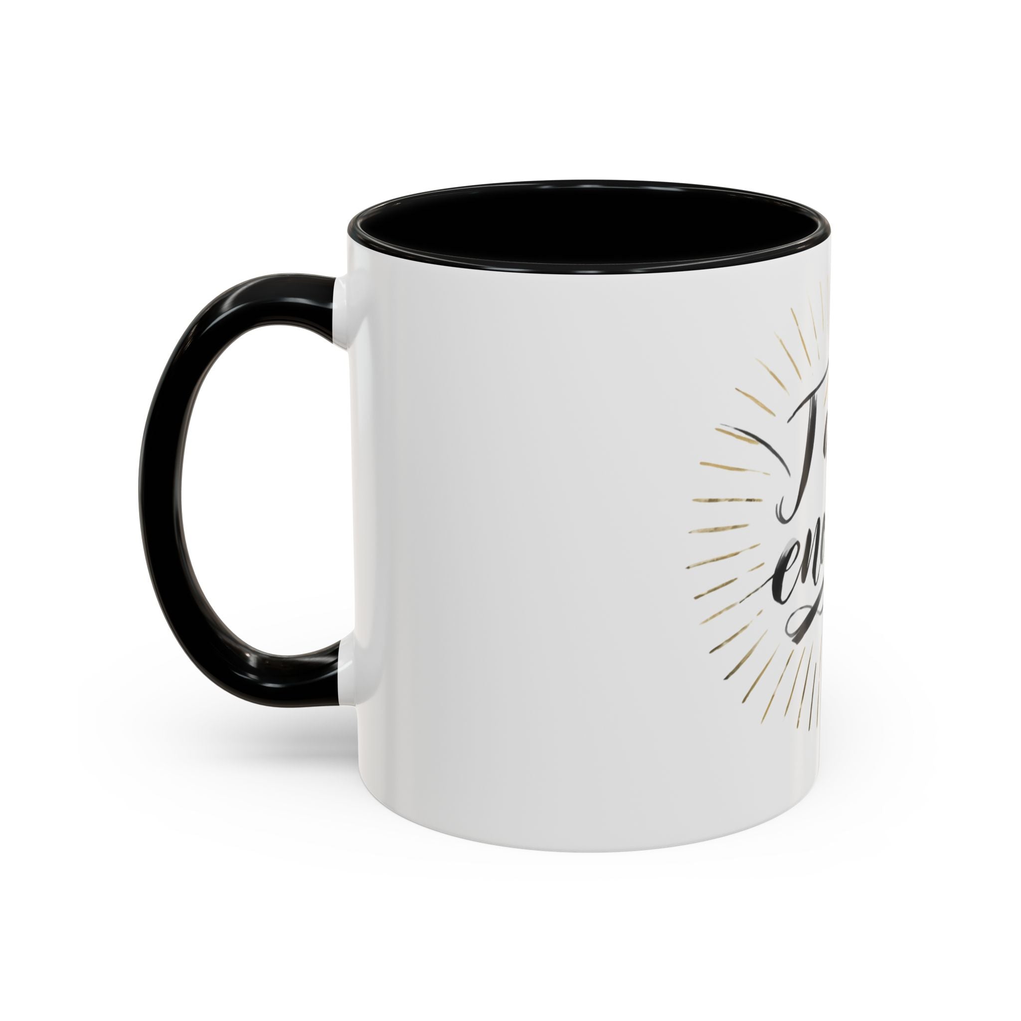 I Am Enough Accent Coffee Mug – Inspirational Ceramic Coffee Mug (11/15oz)