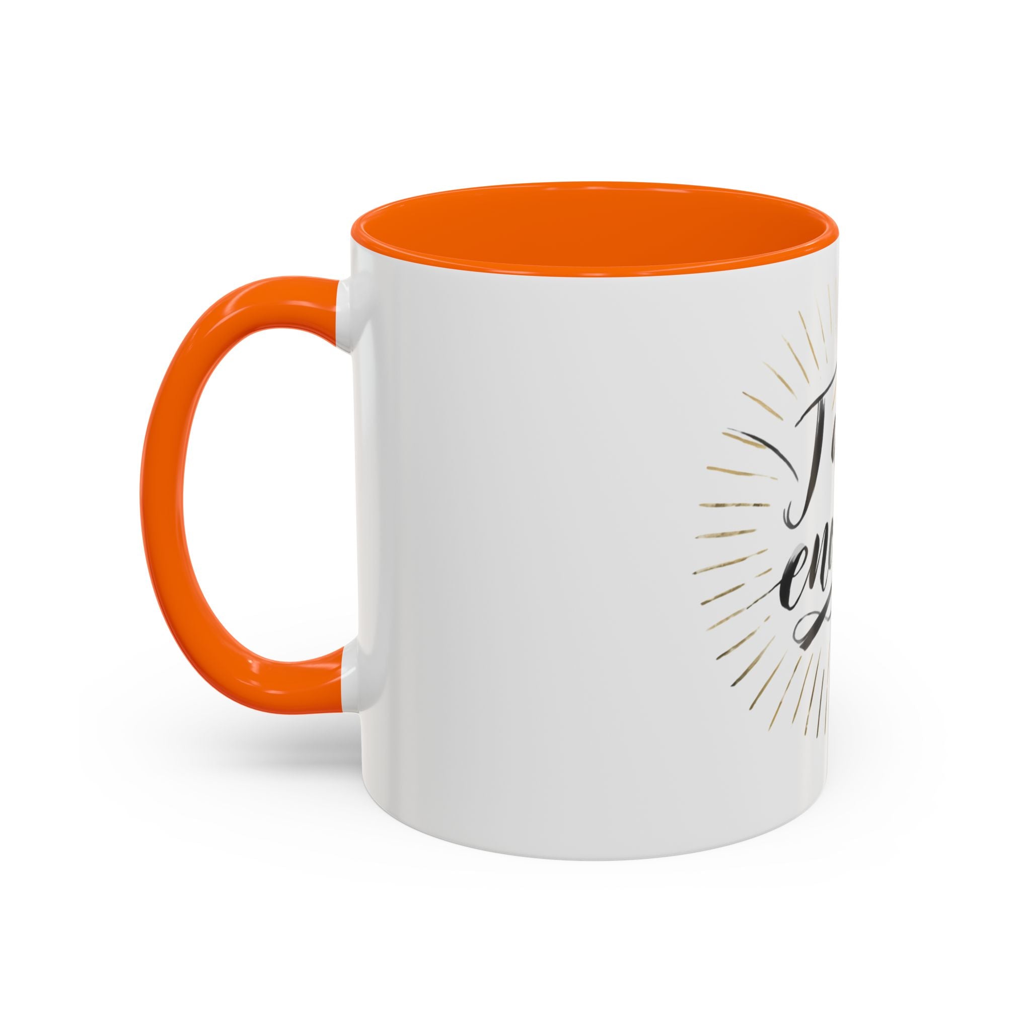 I Am Enough Accent Coffee Mug – Inspirational Ceramic Coffee Mug (11/15oz)