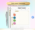 Habit Tracker | Printable PDF &amp; PNG Daily Routine Planner | Habit Building, Productivity &amp; Goal Tracking Tool
