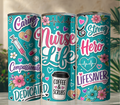 Nurse Life 20oz Skinny Tumbler Wrap PNG | Nurse Sublimation Design | RN Appreciation Digital Download