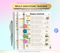Daily Gratitude Tracker | Printable PDF &amp; PNG Journal for Mindfulness &amp; Positive Living