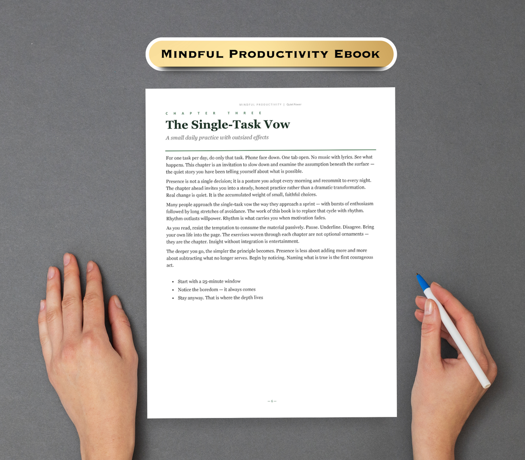 Mindful Productivity eBook | A Practical Guide to Focus, Balance &amp; Intentional Success
