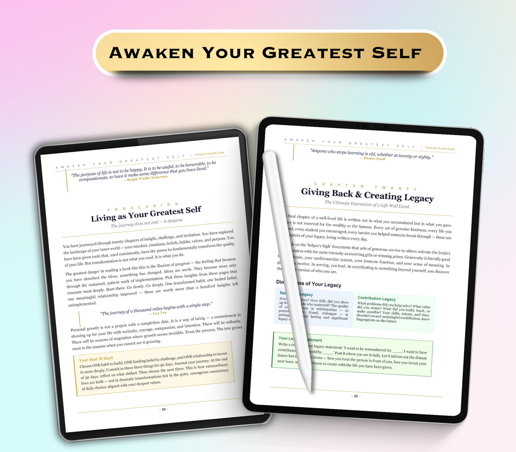 Awaken Your Greatest Self eBook | Personal Growth & amp; Self-Improvement Guide for Confidence and Purpose