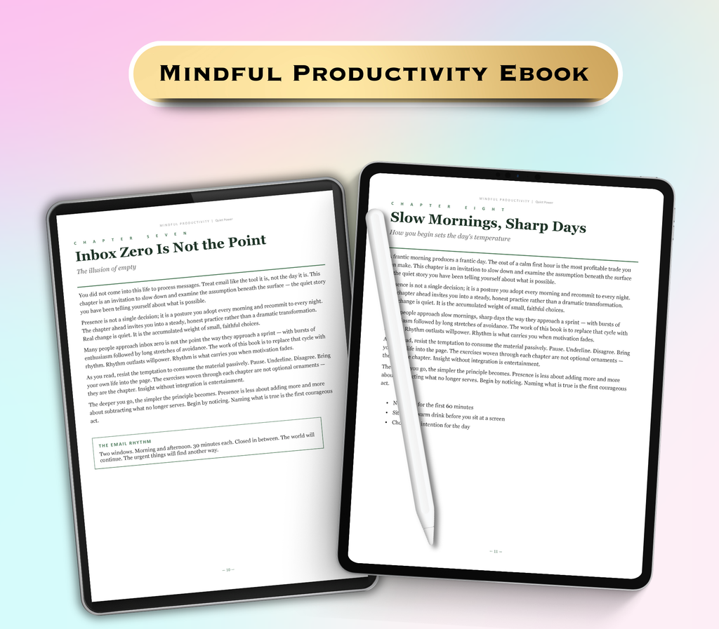 Mindful Productivity eBook | A Practical Guide to Focus, Balance &amp; Intentional Success