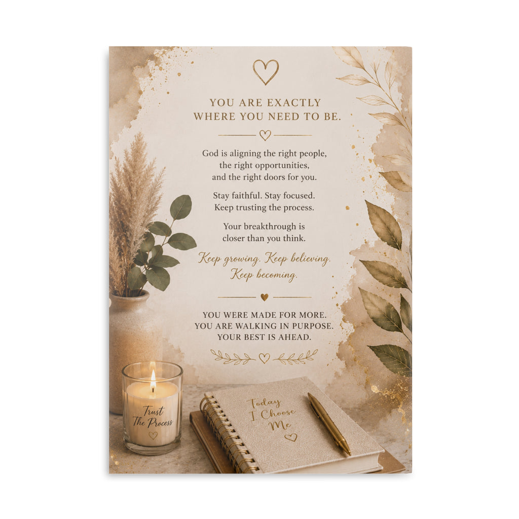 Hardcover Notebook — "I AM Aligned" Inspirational Journal (Affirmations, Faith & Gratitude)