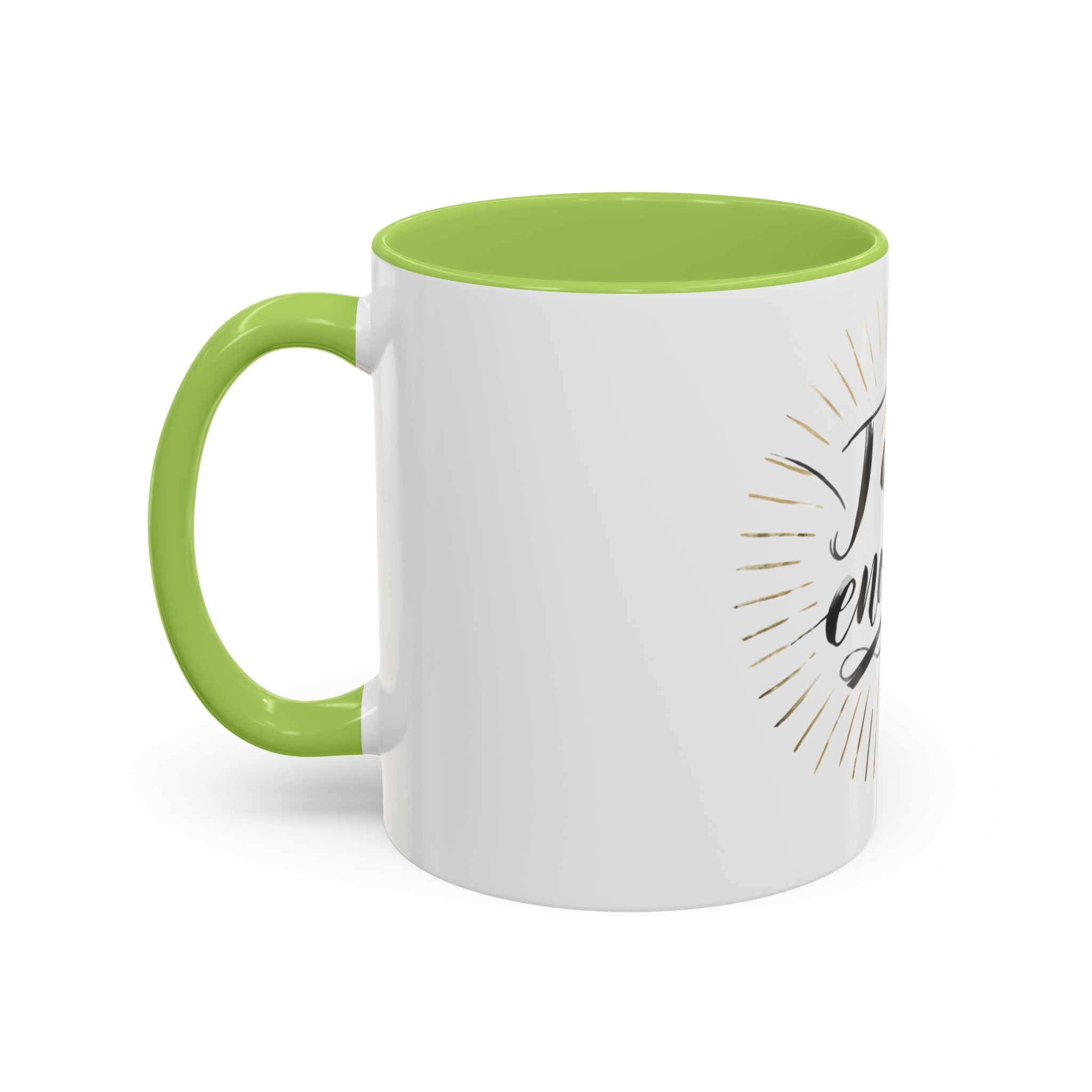 I Am Enough Accent Coffee Mug – Inspirational Ceramic Coffee Mug (11/15oz)