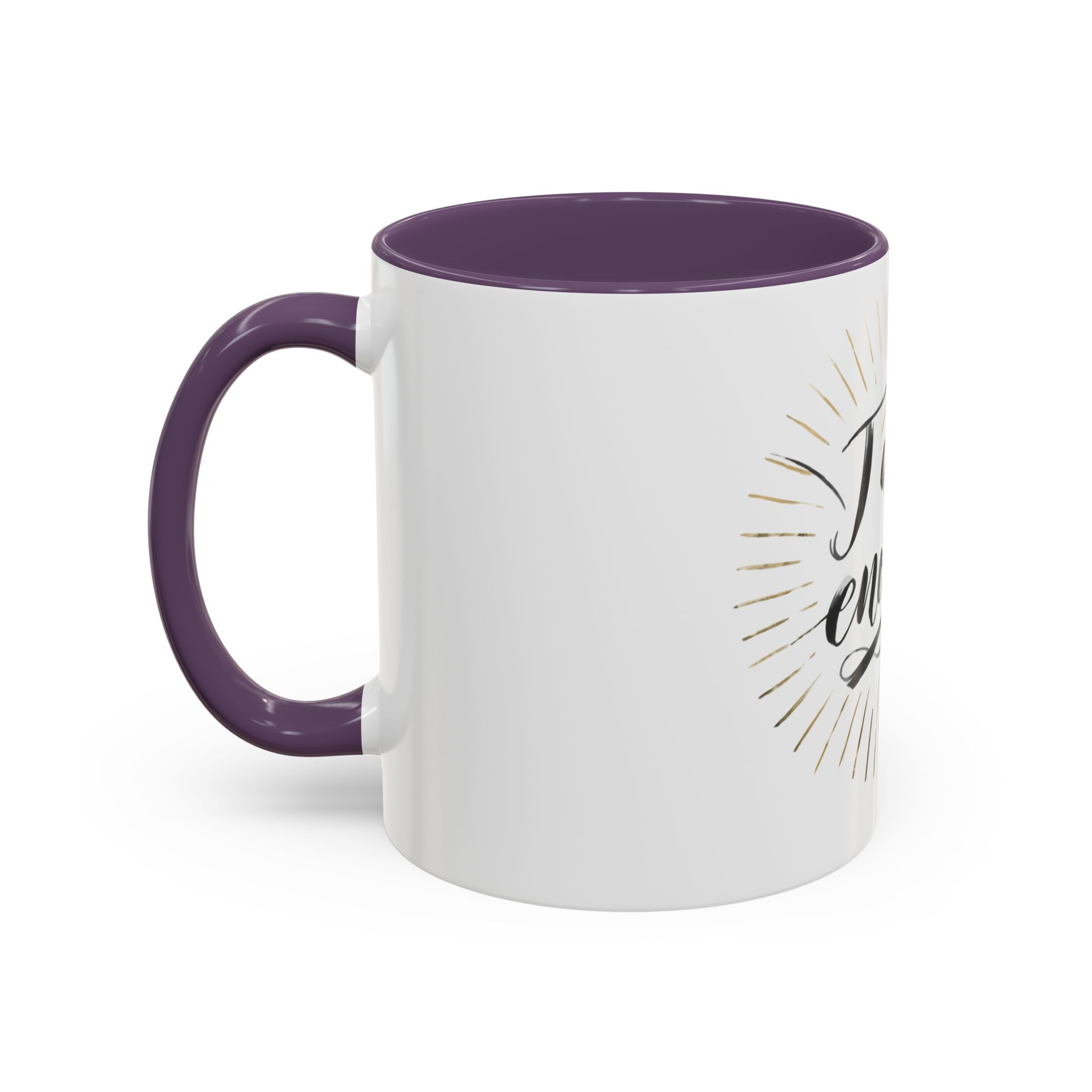 I Am Enough Accent Coffee Mug – Inspirational Ceramic Coffee Mug (11/15oz)