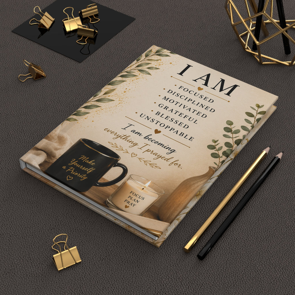 I Am Worthy Hardcover Journal — Inspirational Gratitude & Faith-Led Affirmation Notebook