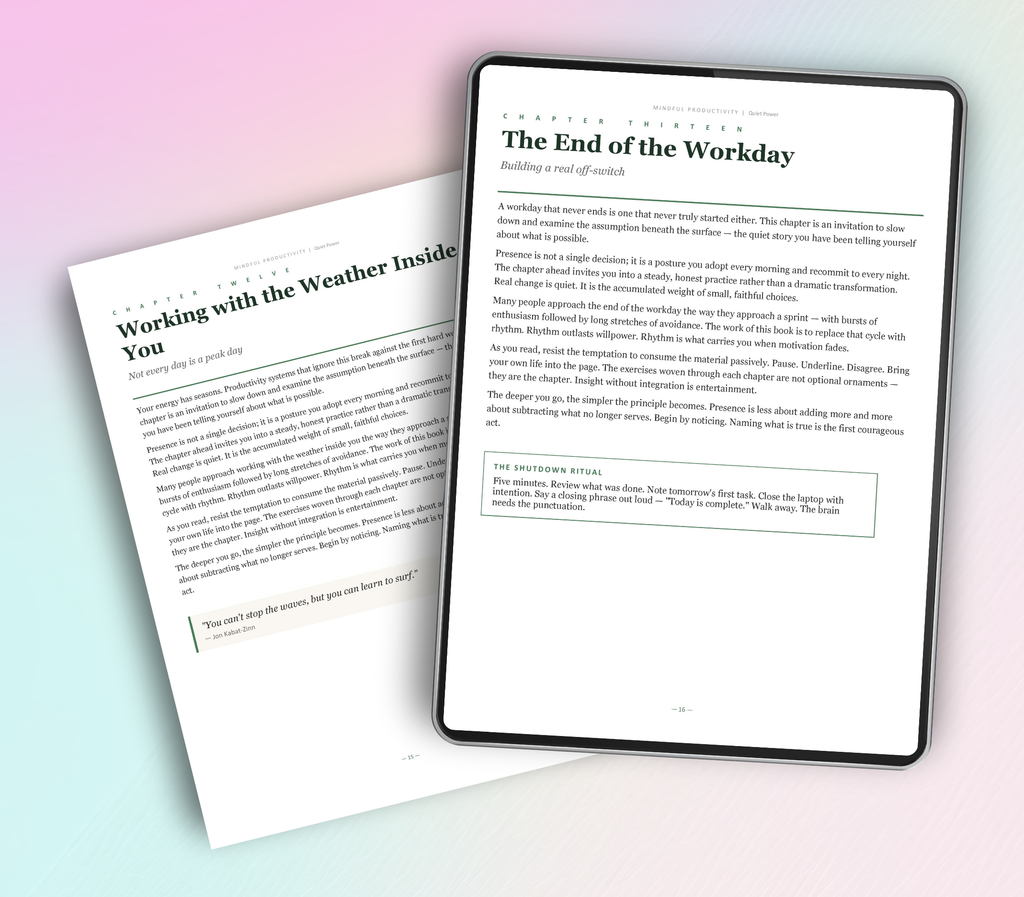 Mindful Productivity eBook | A Practical Guide to Focus, Balance &amp; Intentional Success