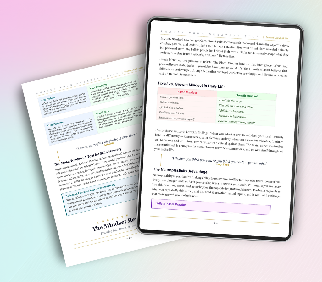 Awaken Your Greatest Self eBook | Personal Growth & amp; Self-Improvement Guide for Confidence and Purpose