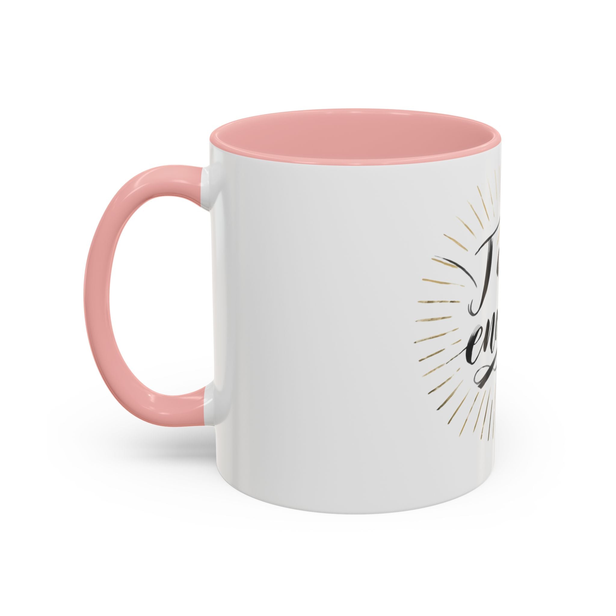I Am Enough Accent Coffee Mug – Inspirational Ceramic Coffee Mug (11/15oz)