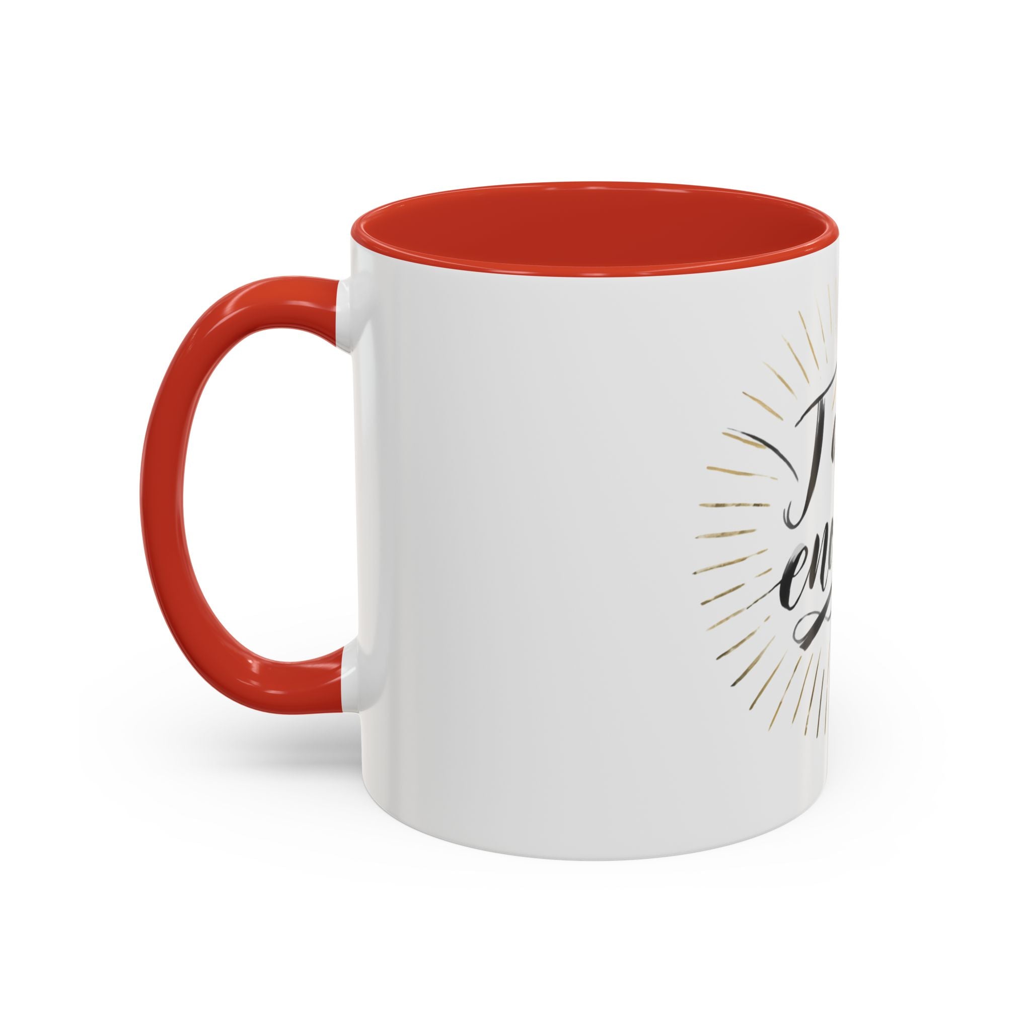 I Am Enough Accent Coffee Mug – Inspirational Ceramic Coffee Mug (11/15oz)
