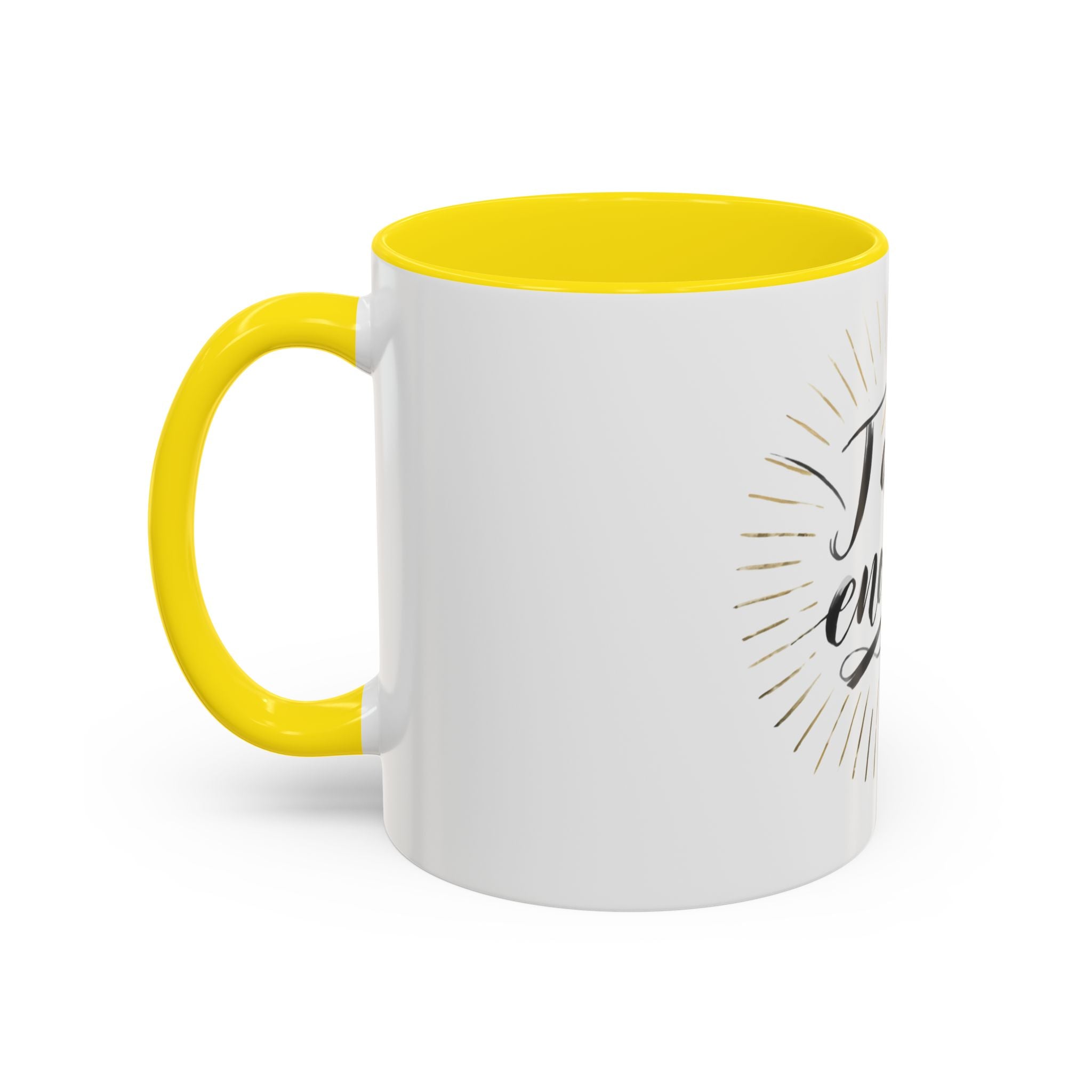 I Am Enough Accent Coffee Mug – Inspirational Ceramic Coffee Mug (11/15oz)