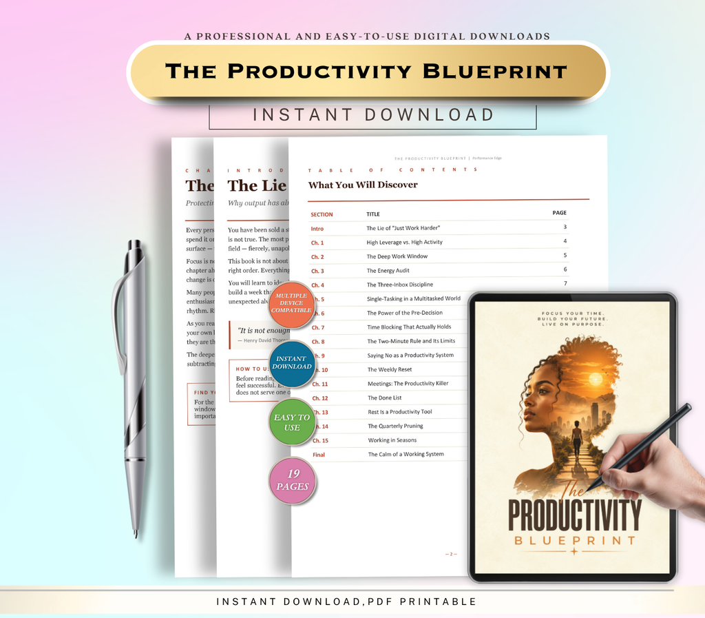 The Productivity Blueprint eBook | Your Guide to Better Focus, Time Management &amp; Success