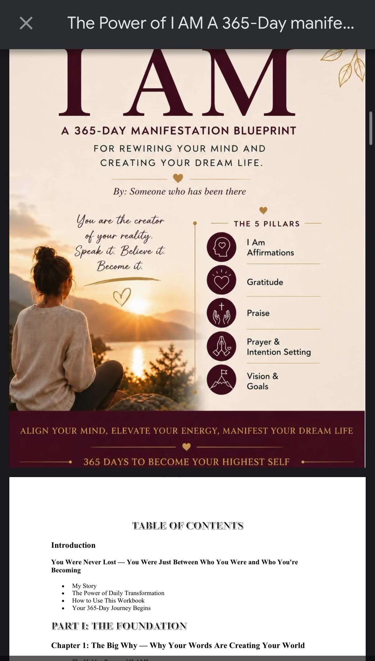 The Power of I AM: A 365-Day manifestation Blueprint for rewiring your mind and creating your dream life